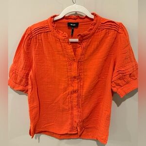 ME+EM Vibrant Orange Blouse